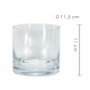 Cilindro Cristal ↕11 x Ø11,5 cm