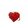 Corazón Mimbre ↨19cmx20.5cm Rojo