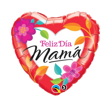 18" HRT Feliz Día Mama Rojo Flor (01ct)